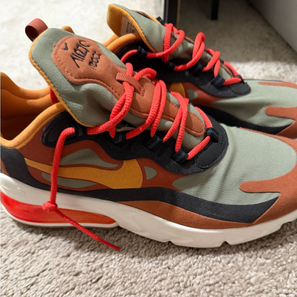 Nike Women Sneakers in Orange, Green, and Red - Picture 2 of 3